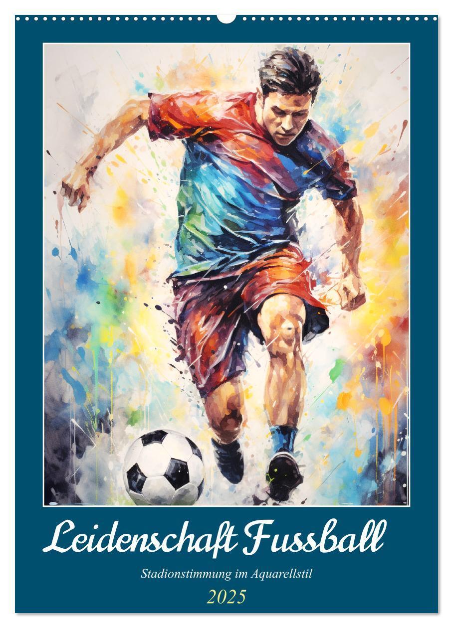 Cover: 9783383806926 | Leidenschaft Fussball. Stadionstimmung im Aquarellstil...