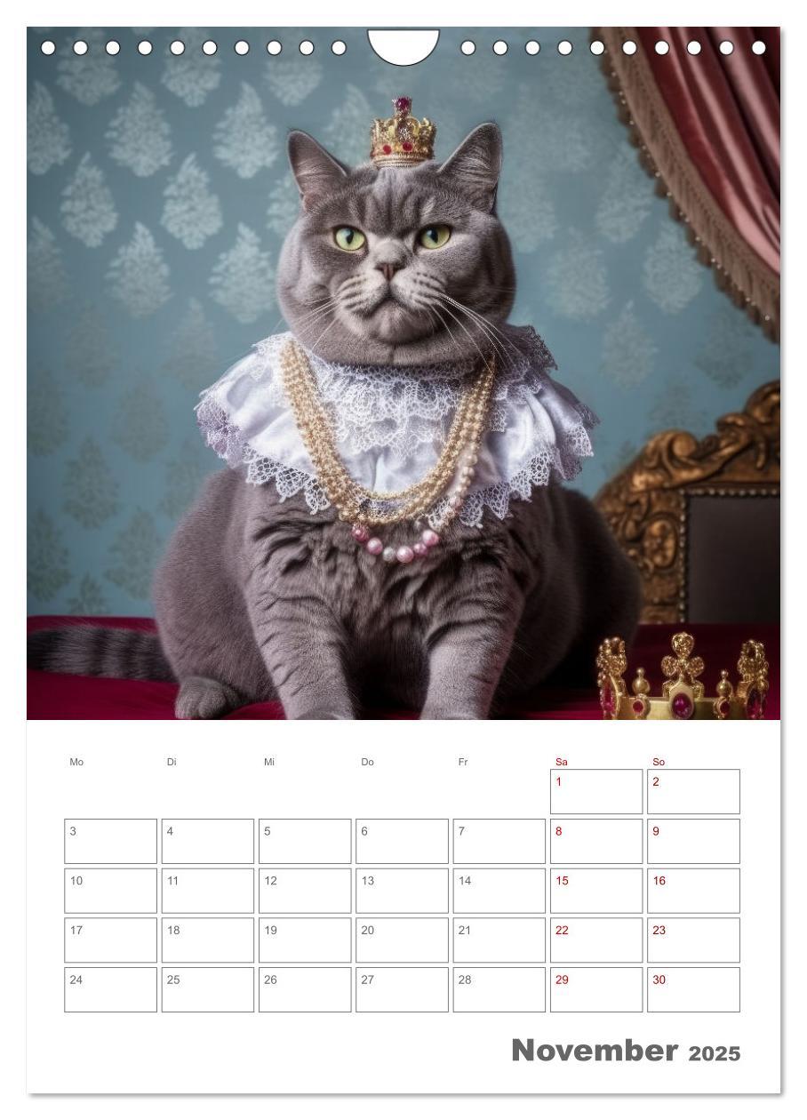 Bild: 9783435868148 | Royale Katzen Portraits (Wandkalender 2025 DIN A4 hoch), CALVENDO...