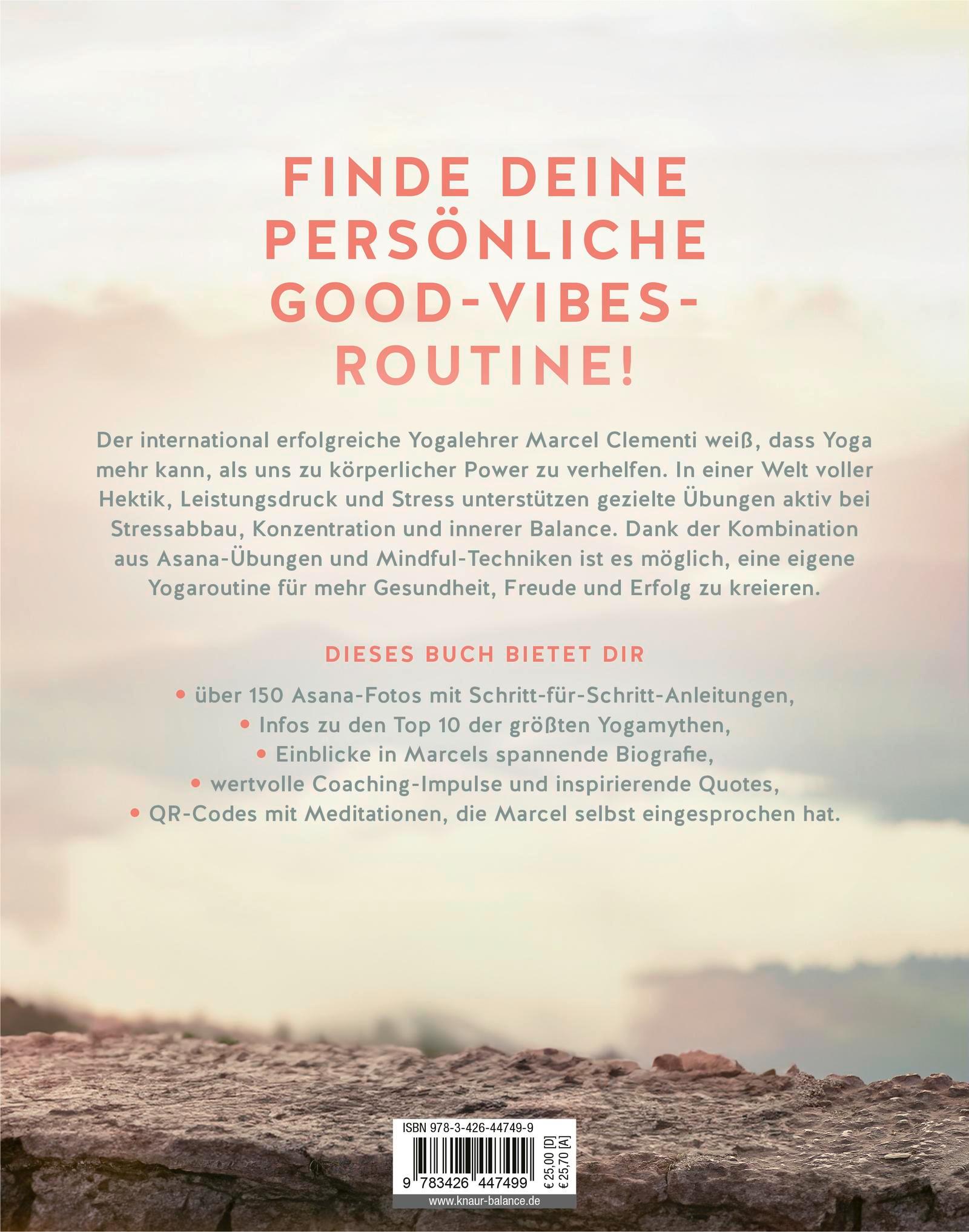 Rückseite: 9783426447499 | Good Vibes Yoga | Marcel Clementi | Taschenbuch | 240 S. | Deutsch