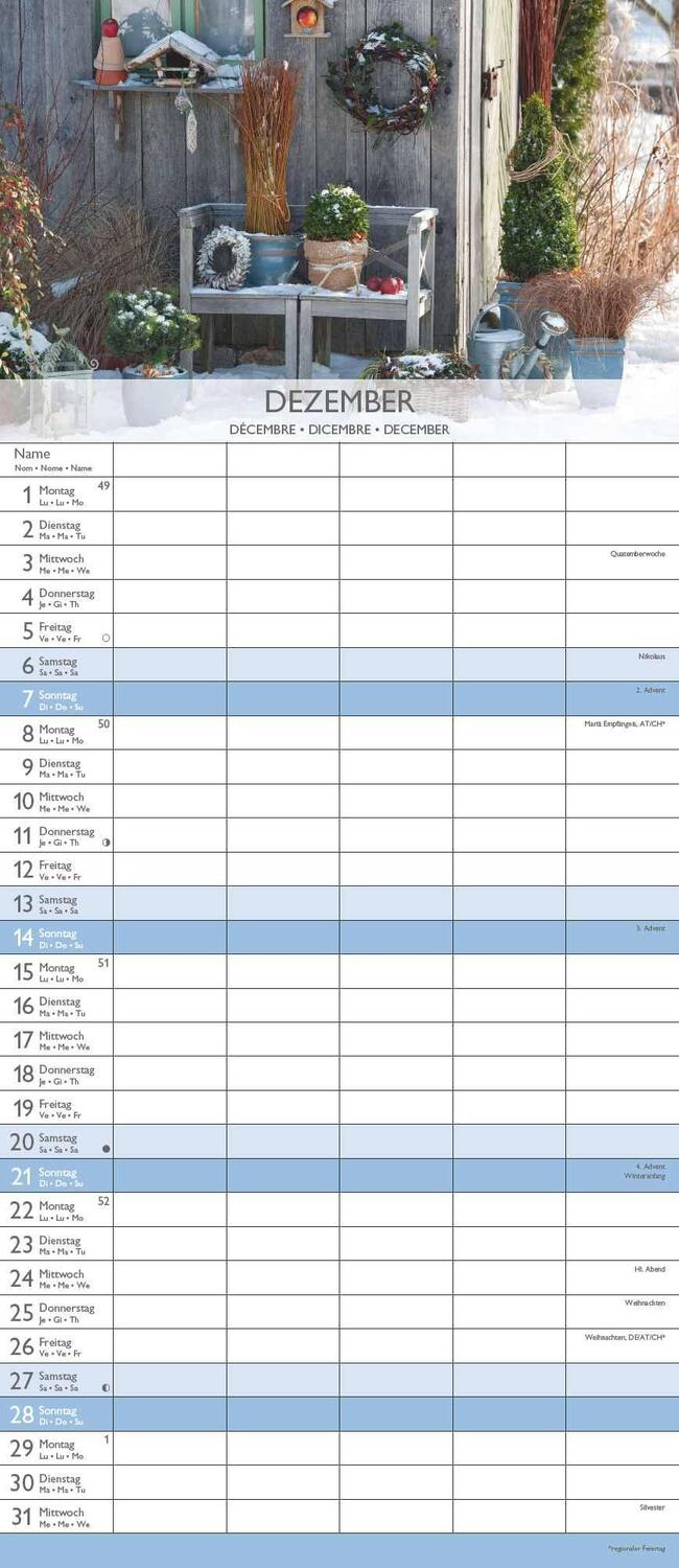 Bild: 4251732341398 | Gärten 2025 Familienplaner - Wandkalender - Familienkalender - 19,5x45