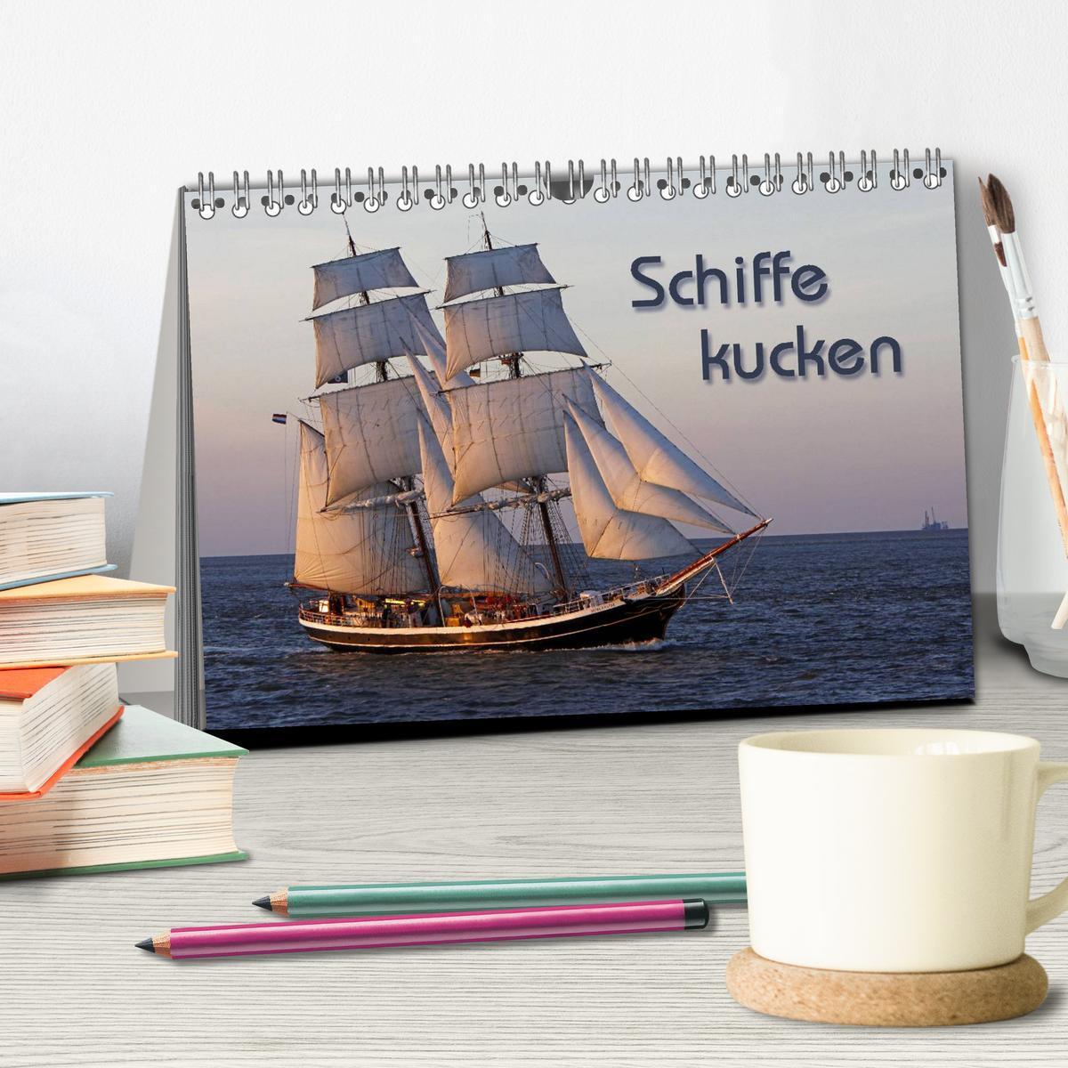 Bild: 9783435752751 | Schiffe kucken (Tischkalender 2025 DIN A5 quer), CALVENDO...