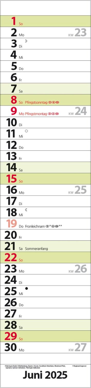 Bild: 9783731879626 | Streifenplaner Compact Grün 2025 | Verlag Korsch | Kalender | 13 S.