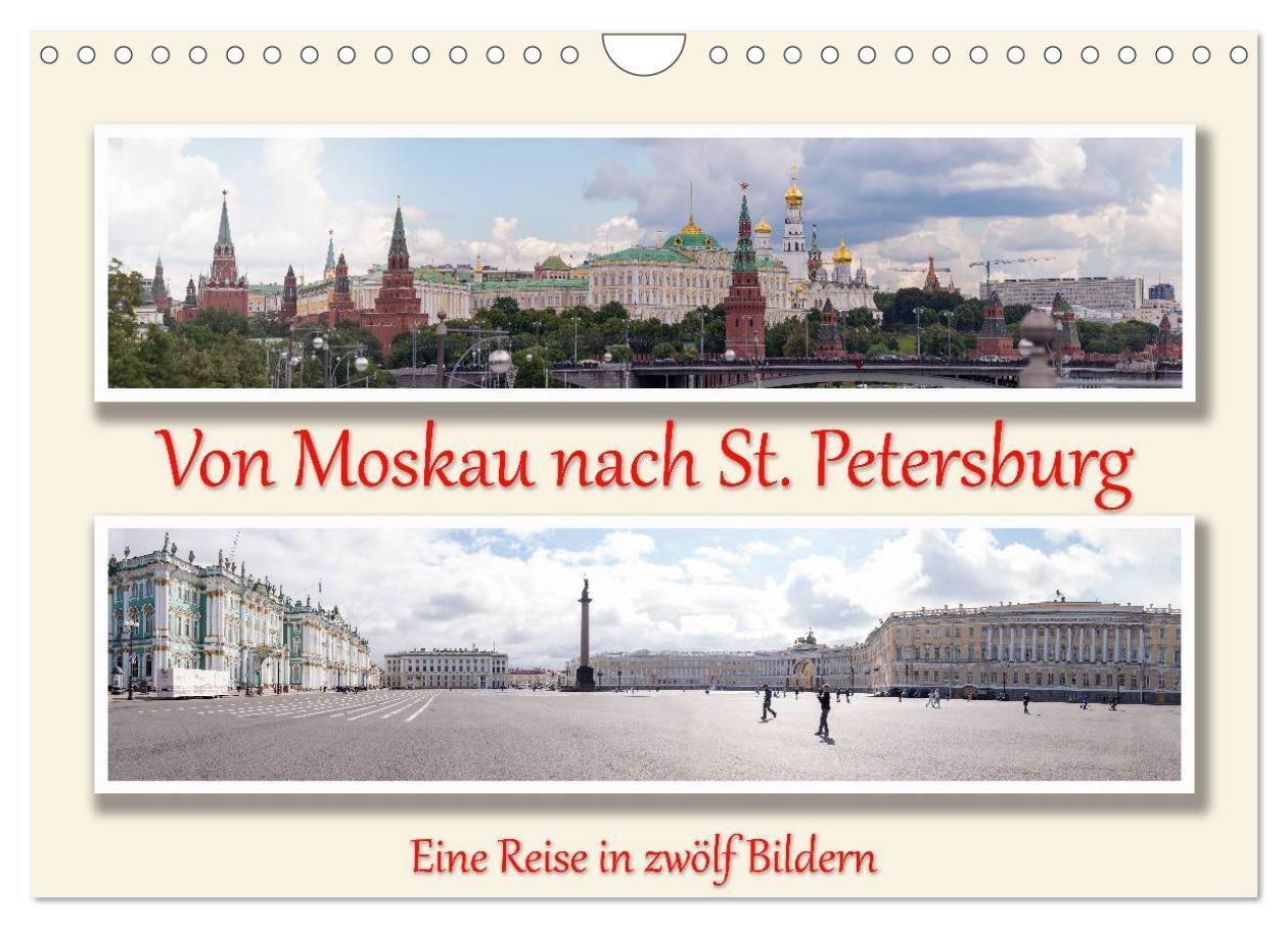 Cover: 9783435622245 | Von Moskau nach St. Petersburg (Wandkalender 2025 DIN A4 quer),...