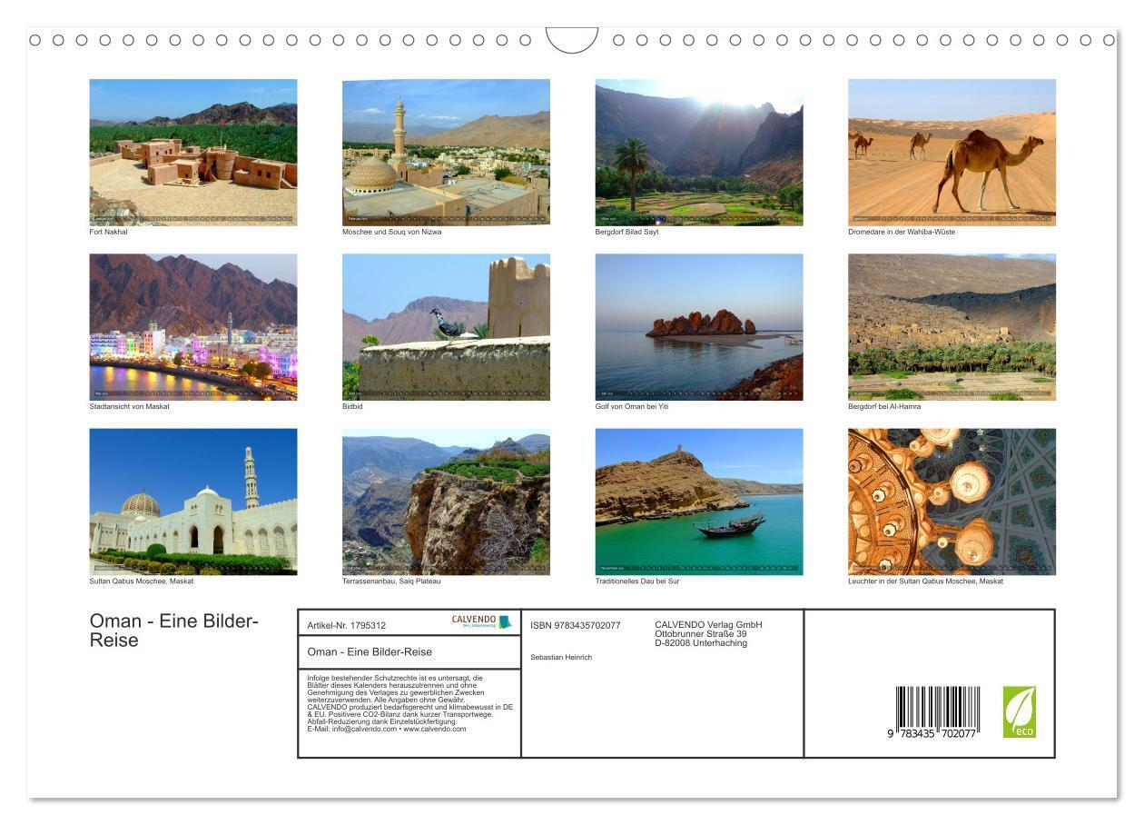 Bild: 9783435702077 | Oman - Eine Bilder-Reise (Wandkalender 2025 DIN A3 quer), CALVENDO...