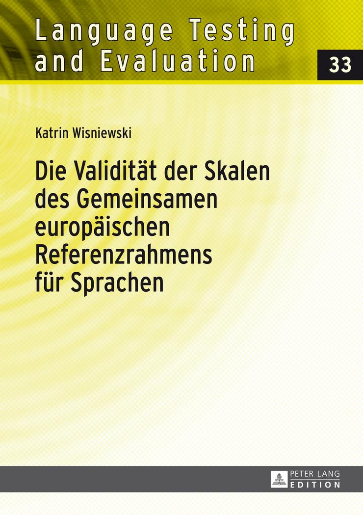 Cover: 9783631650158 | Die Validität der Skalen des Gemeinsamen europäischen...