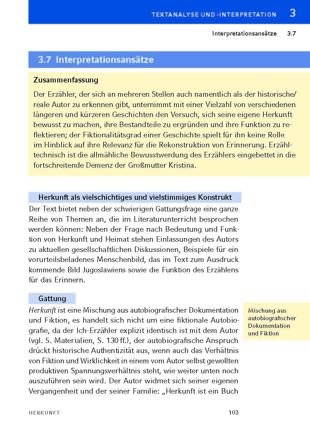 Bild: 9783804420656 | Herkunft - Textanalyse und Interpretation | Sasa Stanisic | Buch