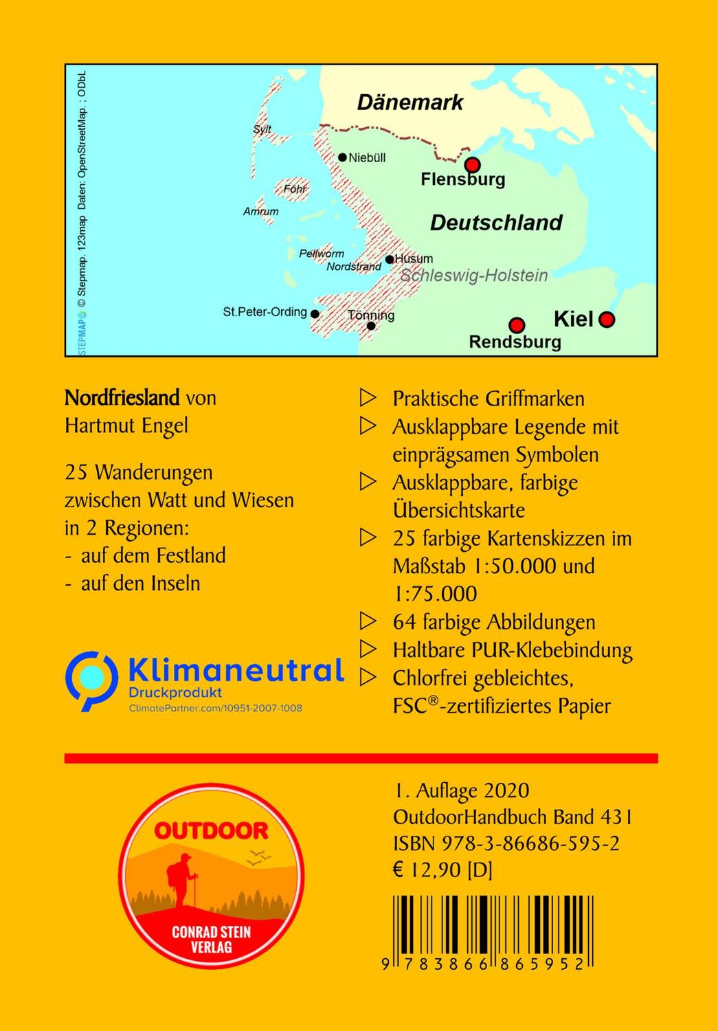 Rückseite: 9783866865952 | Nordfriesland | Hartmut Engel | Taschenbuch | Outdoor Regional | 2020