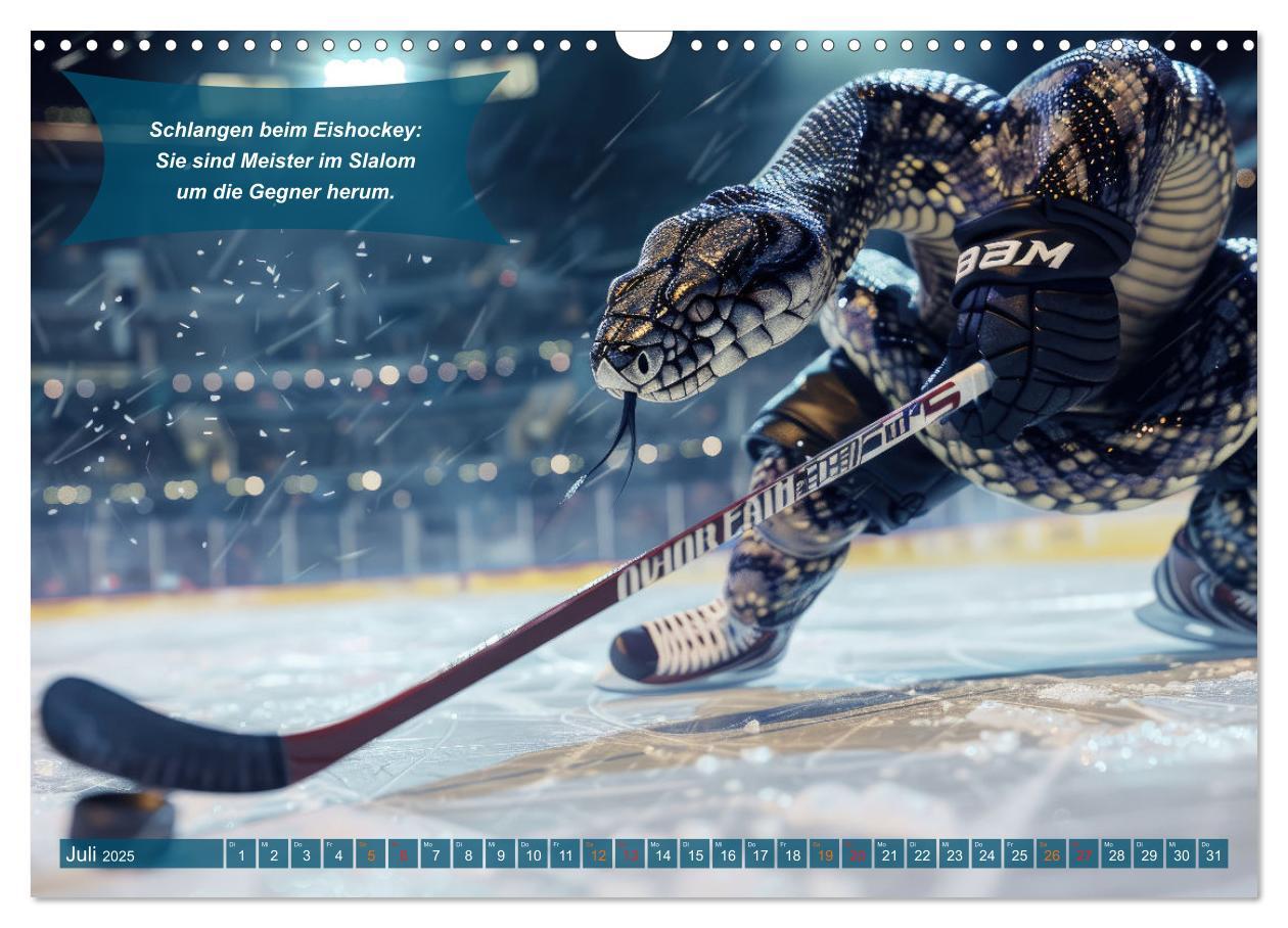 Bild: 9783457160688 | Der tierisch lustige Eishockey Kalender (Wandkalender 2025 DIN A3...