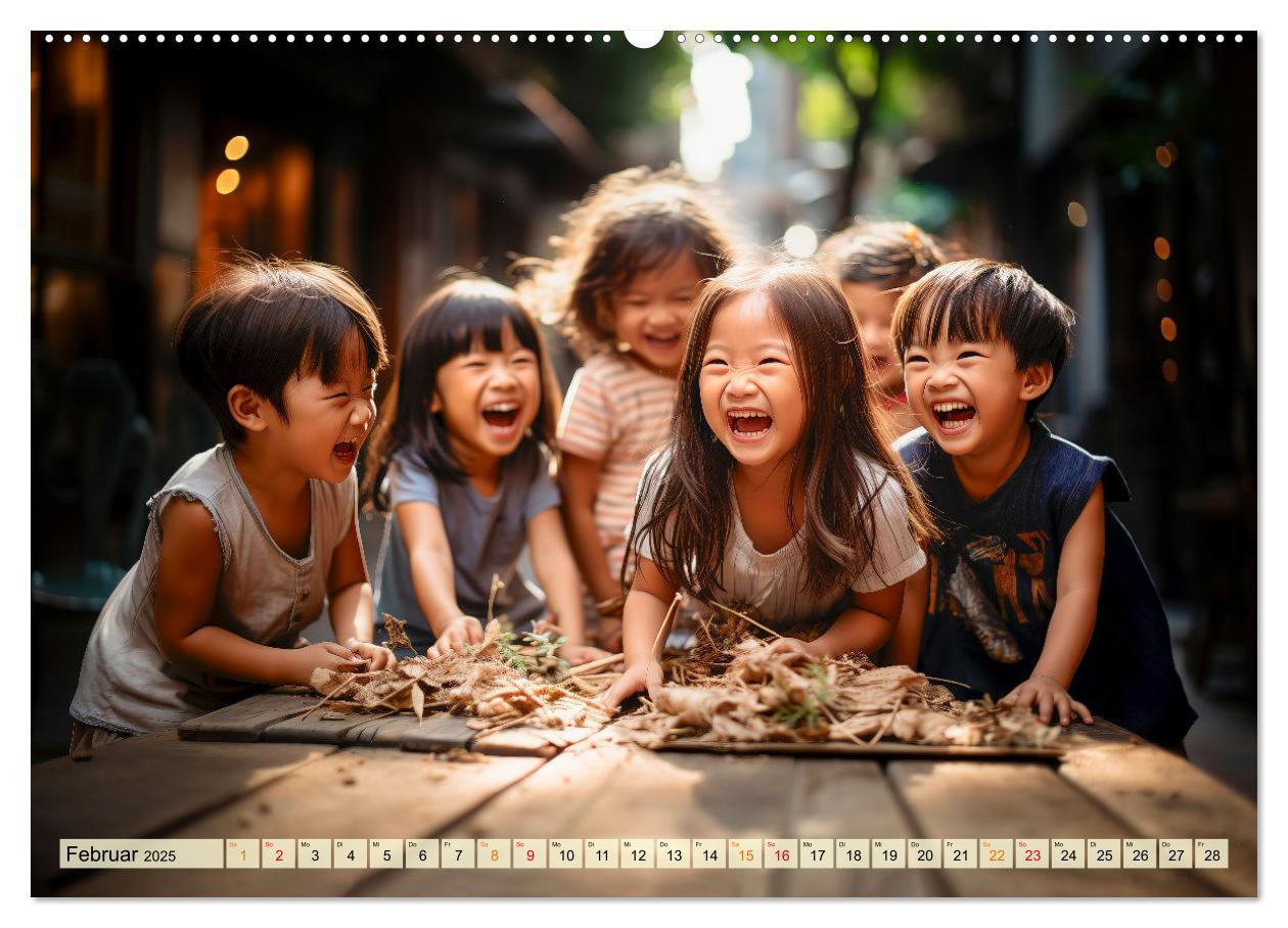 Bild: 9783383864797 | Kinder Lachen (hochwertiger Premium Wandkalender 2025 DIN A2 quer),...