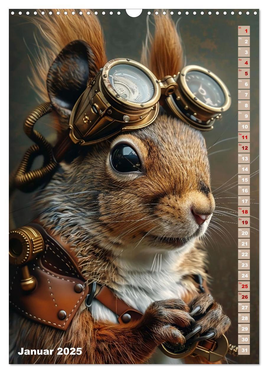 Bild: 9783435652310 | Steampunk Fauna (Wandkalender 2025 DIN A3 hoch), CALVENDO...