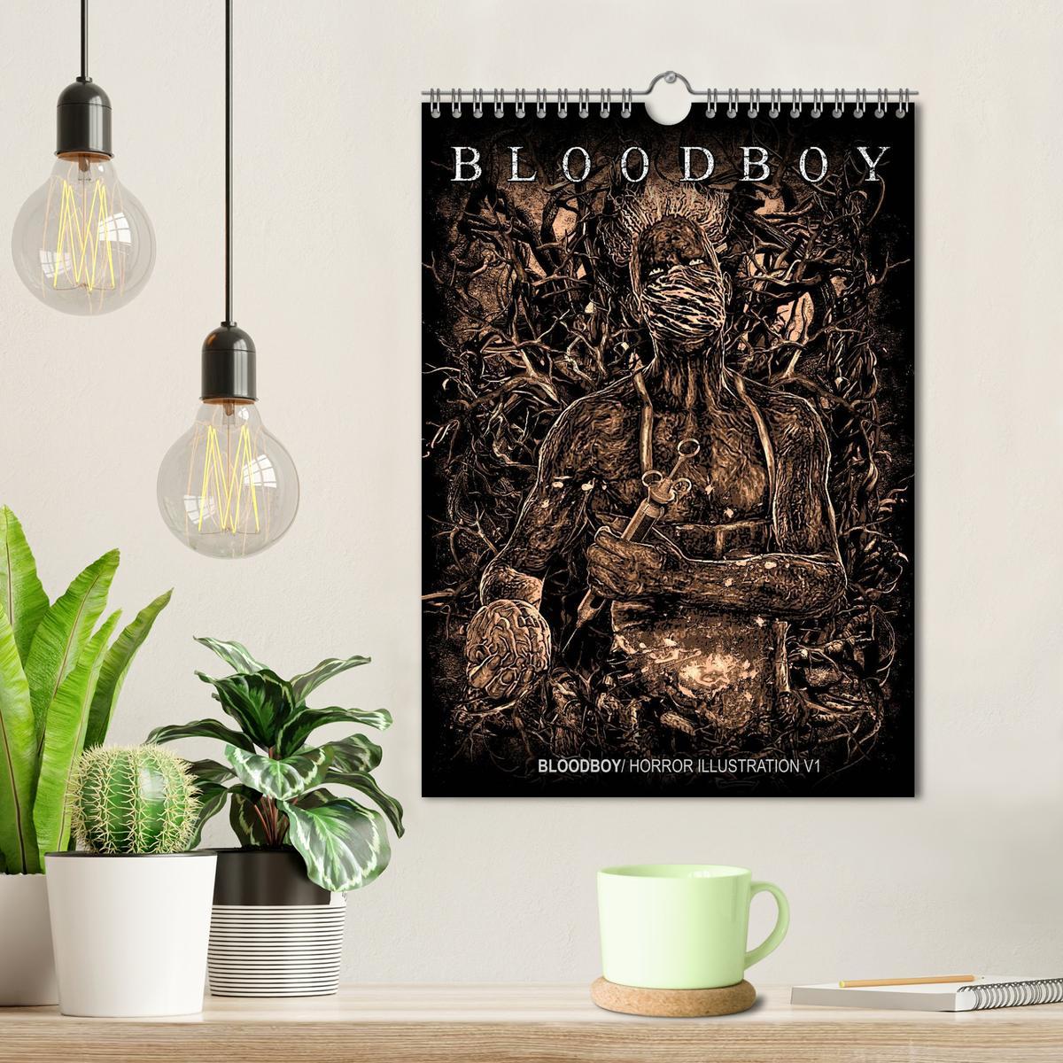 Bild: 9783457056400 | BLOODBOY/ HORROR ILLUSTRATION V1 (Wandkalender 2025 DIN A4 hoch),...