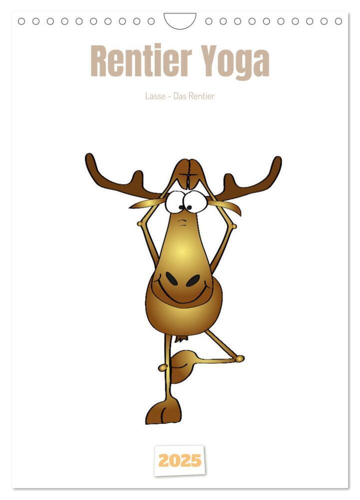 Cover: 9783435849741 | Rentier Yoga (Wandkalender 2025 DIN A4 hoch), CALVENDO Monatskalender