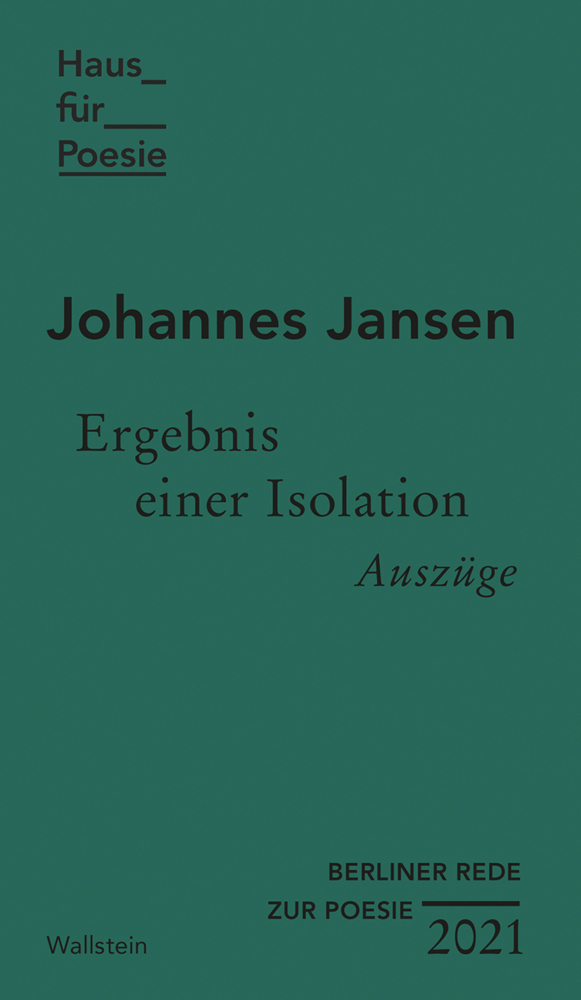 Cover: 9783835339422 | Ergebnis einer Isolation | Auszüge | Johannes Jansen | Buch | 48 S.