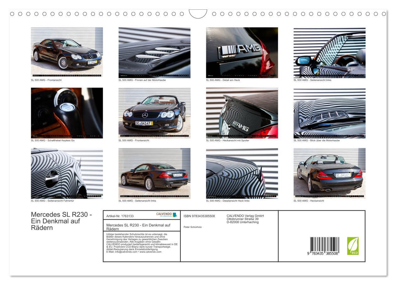 Bild: 9783435385508 | Mercedes SL R230 - Ein Denkmal auf Rädern (Wandkalender 2025 DIN A3...