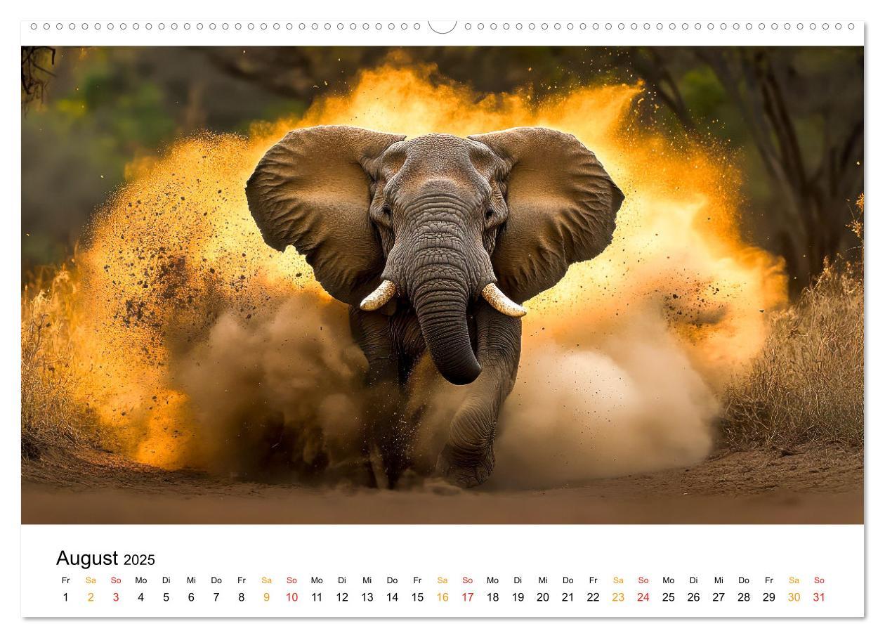 Bild: 9783457240496 | Elefanten - Riesen der Wildnis (Wandkalender 2025 DIN A2 quer),...