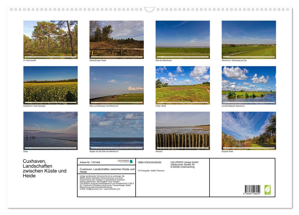 Bild: 9783435428250 | Cuxhaven, Landschaften zwischen Küste und Heide (Wandkalender 2025...