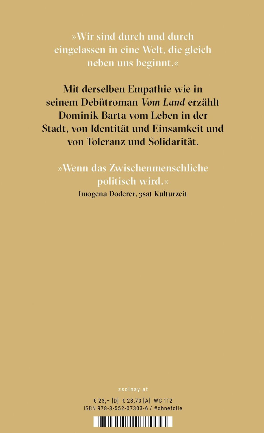 Bild: 9783552073036 | Tür an Tür | Roman | Dominik Barta | Buch | 208 S. | Deutsch | 2022