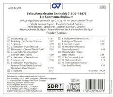 Bild: 4009350832053 | Ein Sommernachtstraum | Frieder Kammerchor Stuttgart/Bernius | CD | CD