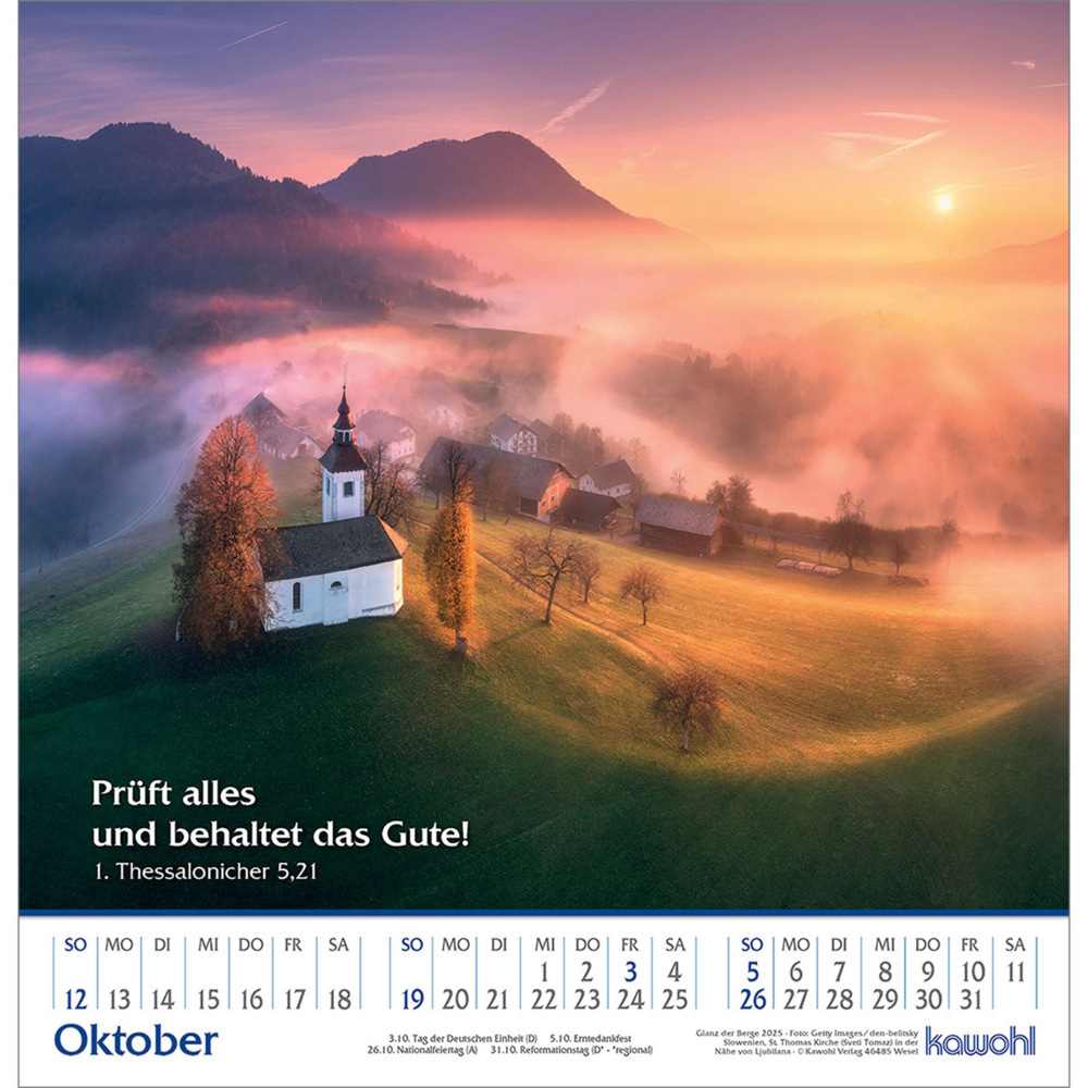 Bild: 9783754829059 | Glanz der Berge 2025 | Wandkalender mit Bergbildern und Bibelworten