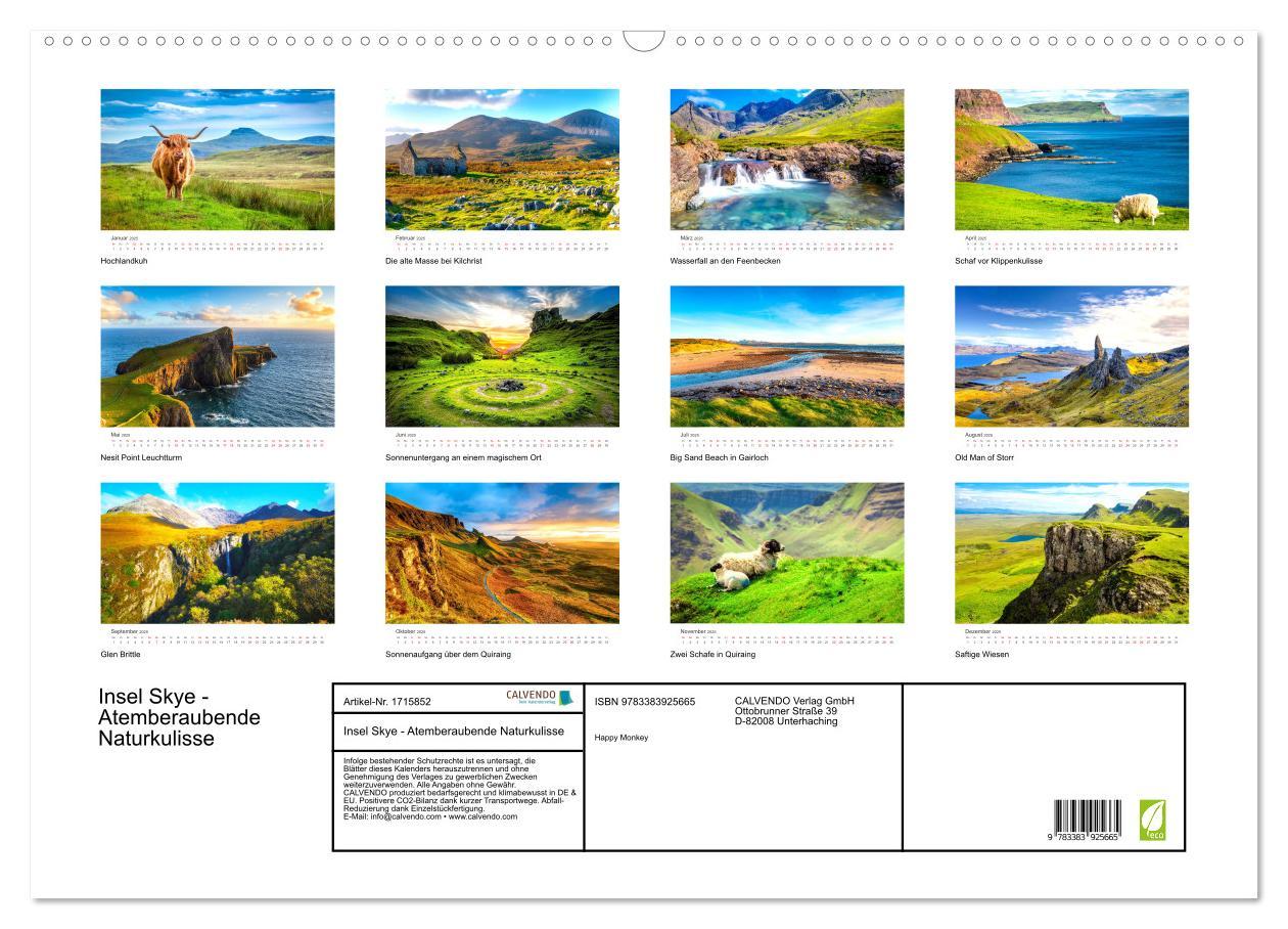 Bild: 9783383925665 | Insel Skye - Atemberaubende Naturkulisse (Wandkalender 2025 DIN A2...