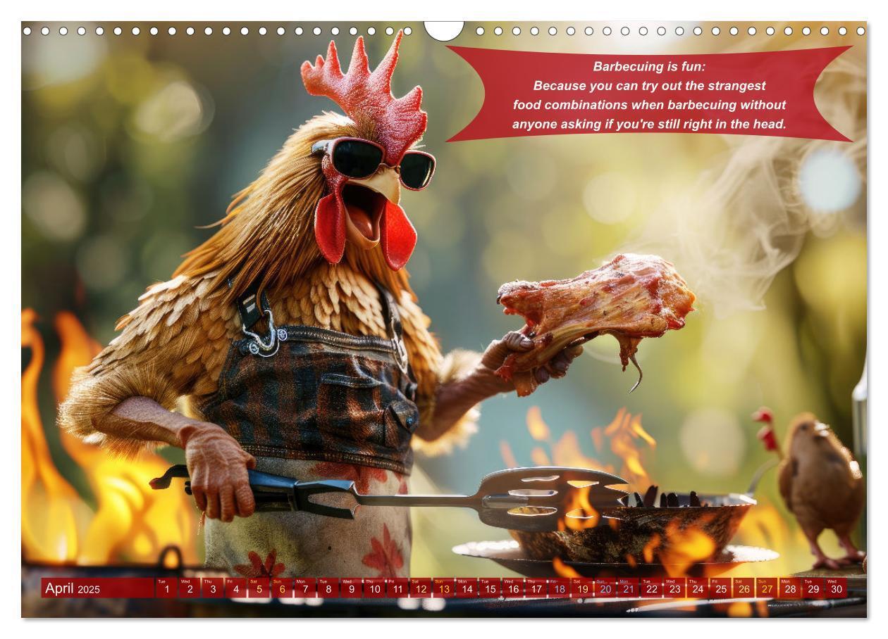 Bild: 9781325989546 | Funny charming animals as barbecue chef (Wall Calendar 2025 DIN A3...