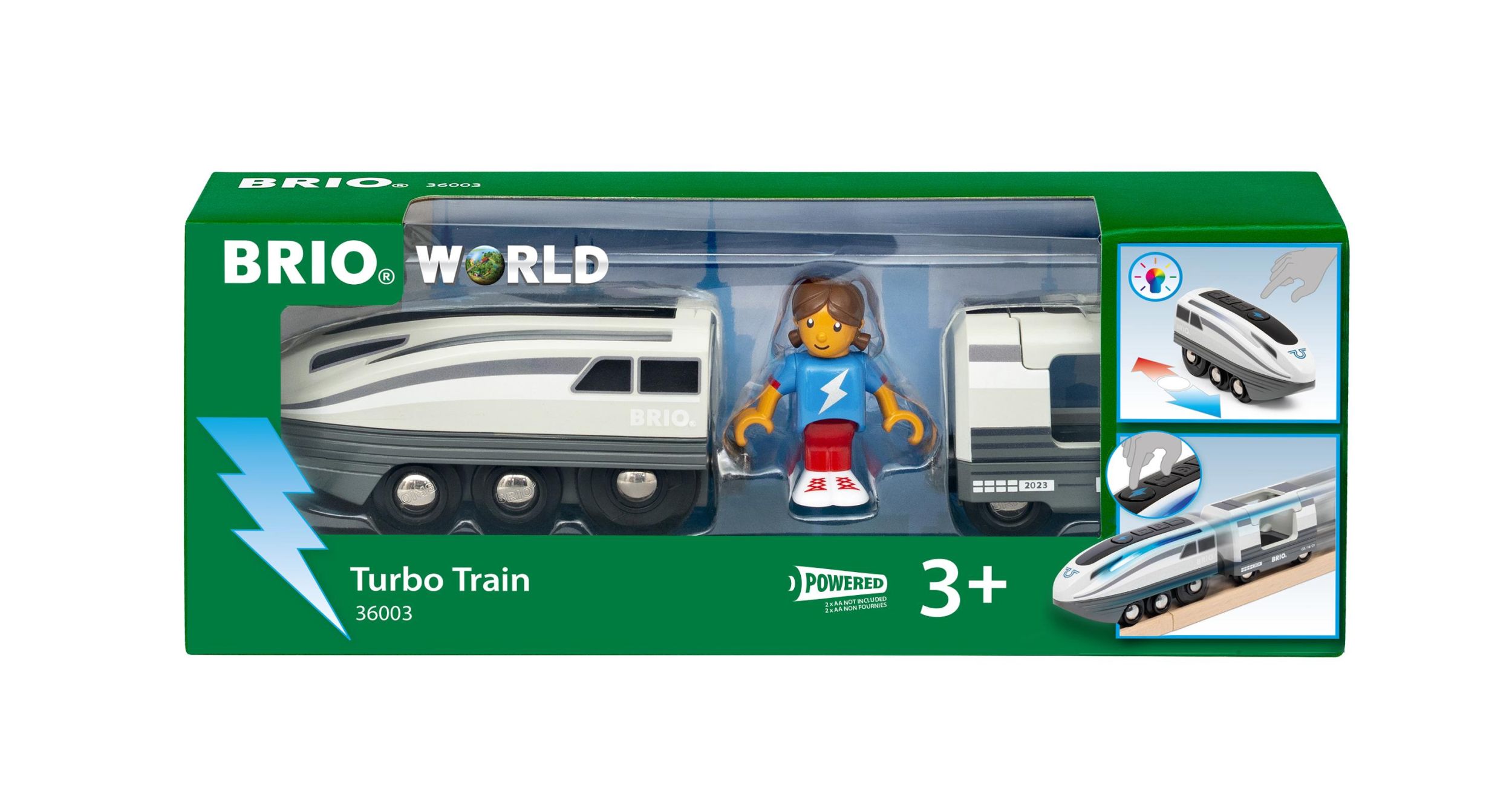 Cover: 7312350360035 | 36003 BRIO Turbo-Zug - Batteriebetriebener Spielzeugzug für Kinder...