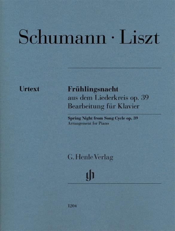 Cover: 9790201812045 | Spring Night From Song Cycle Op. 39 | Arrangement For Piano | Schumann