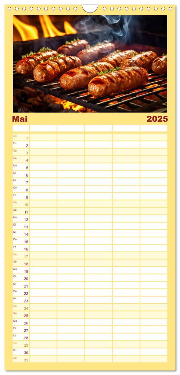 Bild: 9783457091418 | Familienplaner 2025 - BBQ Feuerzauber - Grillkalender mit 5 Spalten...