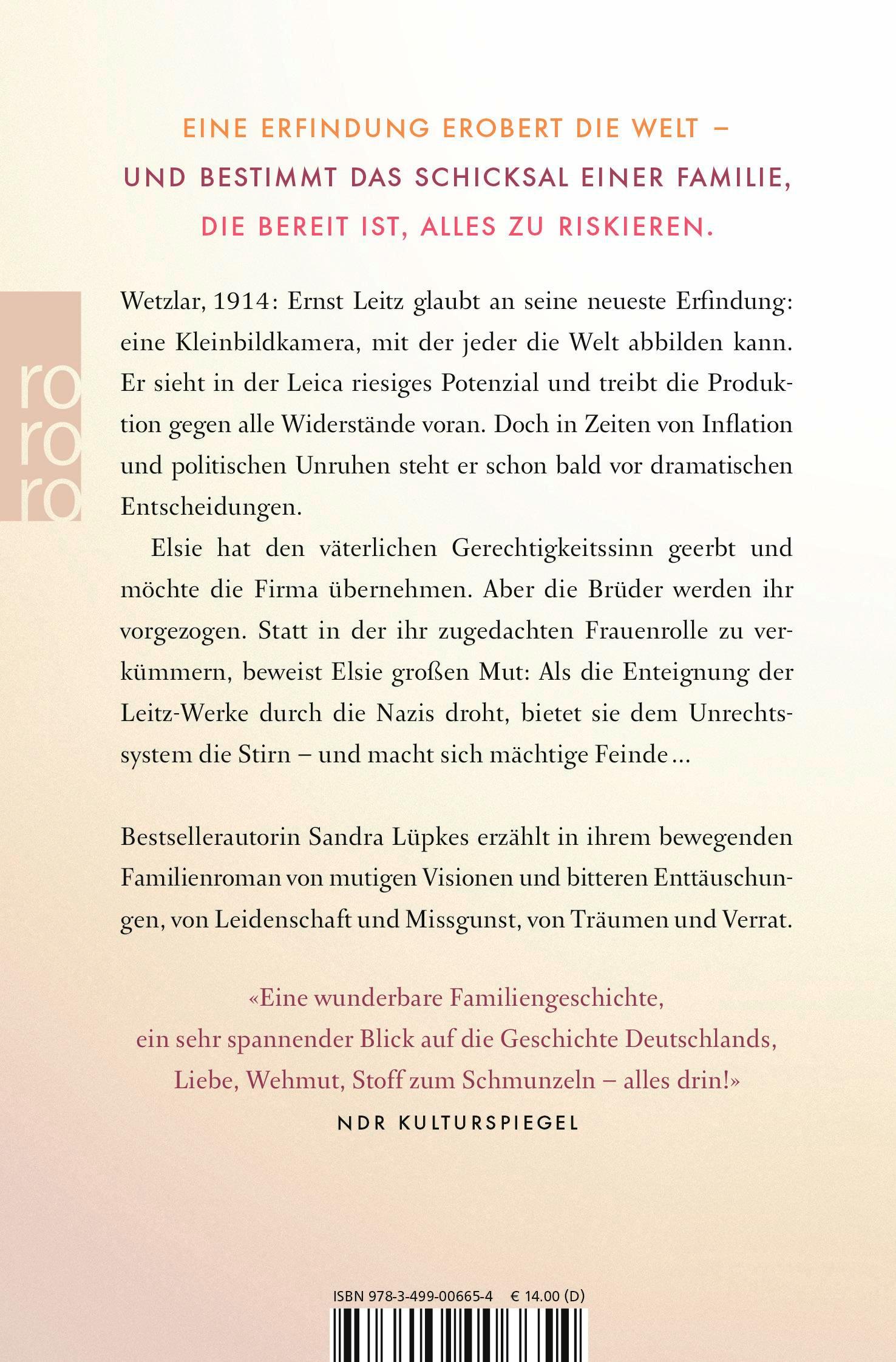 Rückseite: 9783499006654 | Das Licht im Rücken | Sandra Lüpkes | Taschenbuch | 496 S. | Deutsch