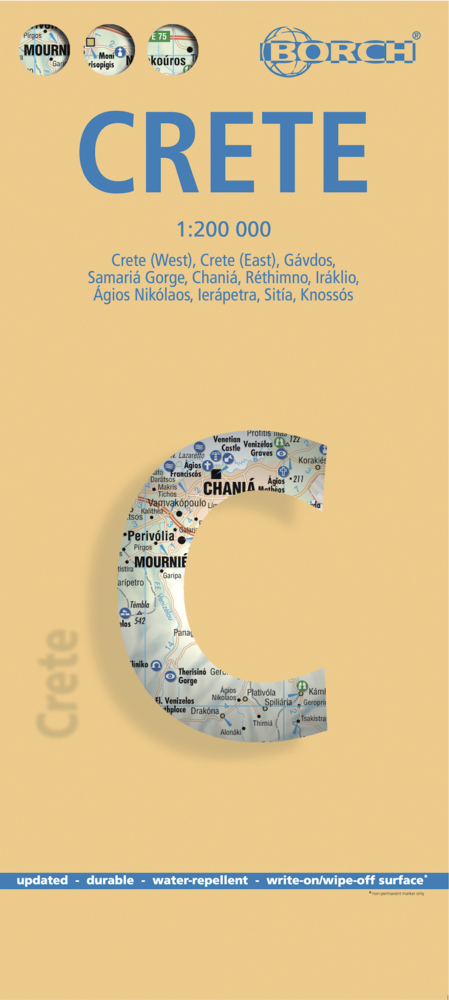 Cover: 9783866093935 | Borch Map Kreta. Kriti. Crete | (Land-)Karte | 2 S. | Englisch | 2009