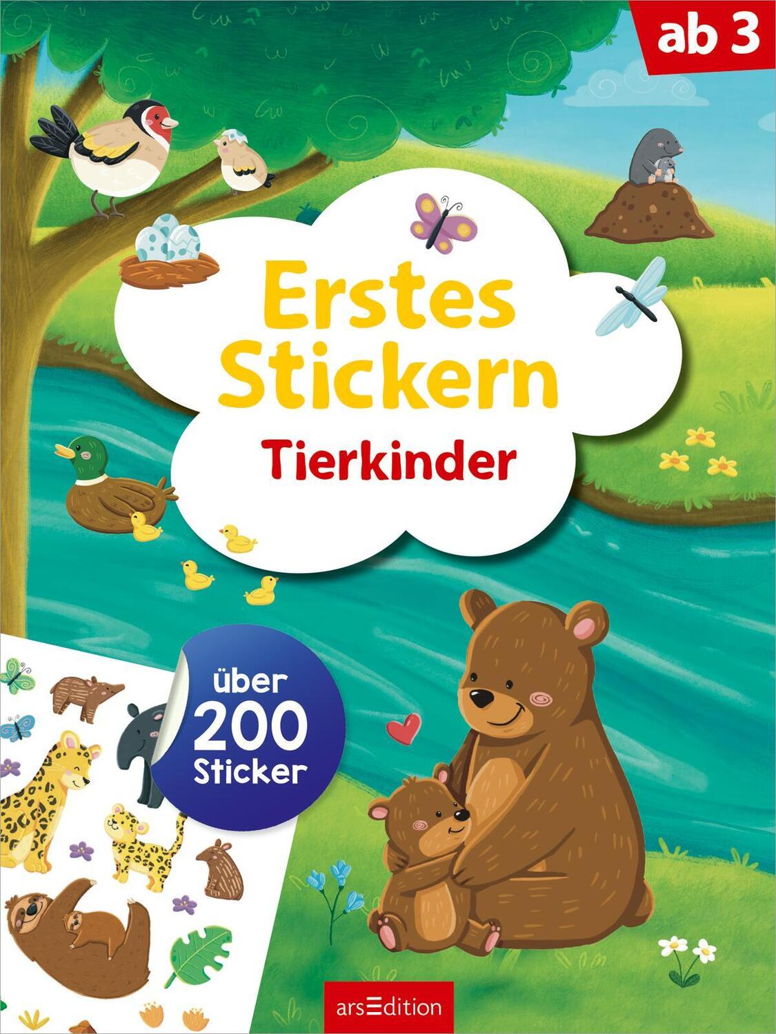 Bild: 9783845853635 | Erstes Stickern - Tierkinder | Über 200 Sticker | Taschenbuch | 40 S.