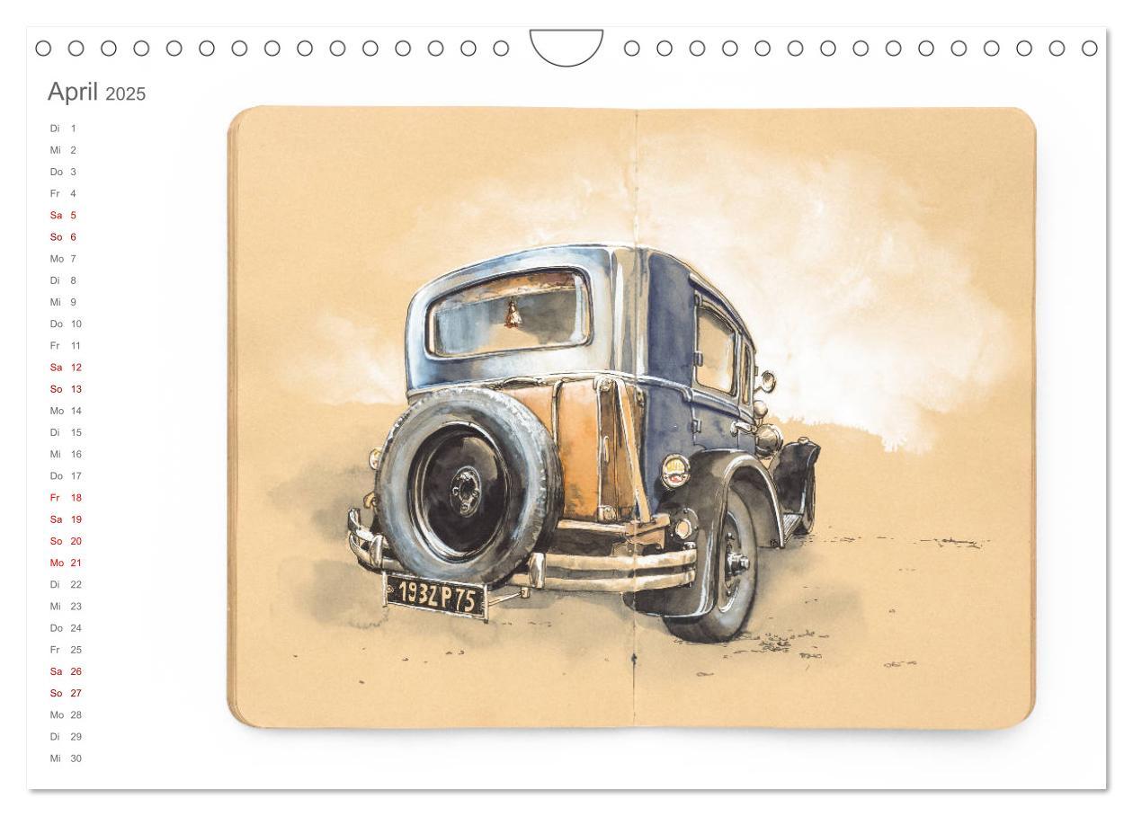 Bild: 9783435277179 | Classic Car Sketchbook (Wandkalender 2025 DIN A4 quer), CALVENDO...