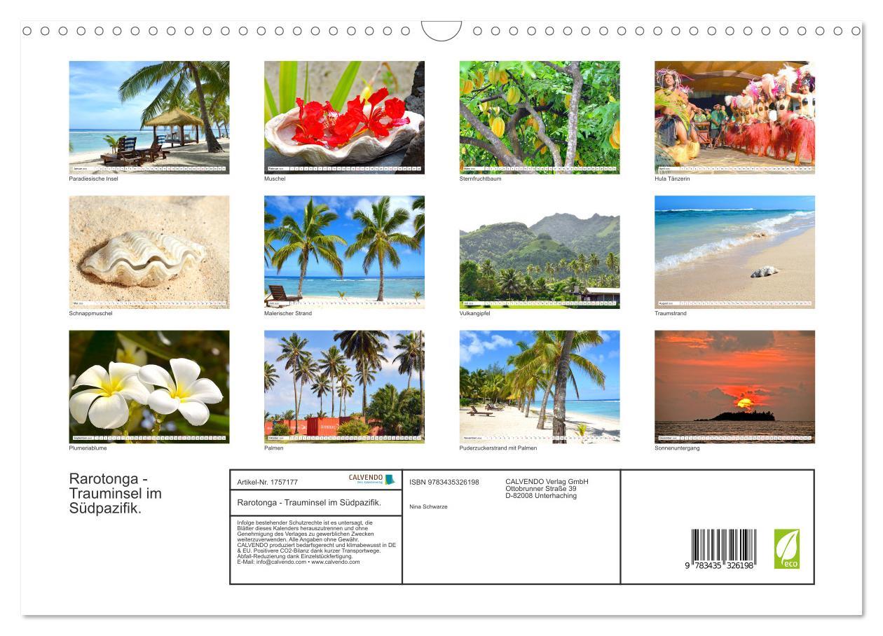 Bild: 9783435326198 | Rarotonga - Trauminsel im Südpazifik. (Wandkalender 2025 DIN A3...