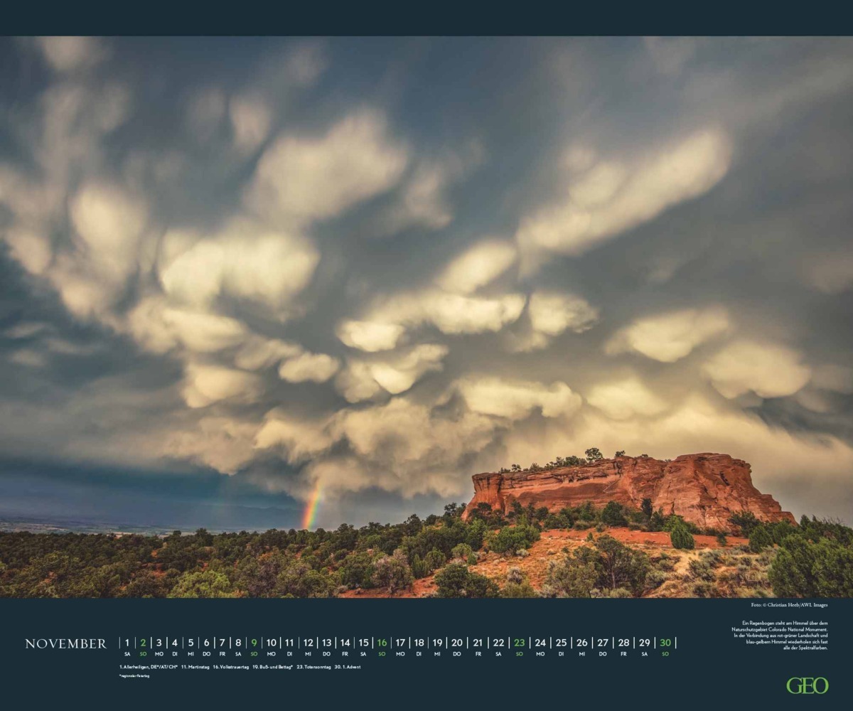 Bild: 4002725988850 | GEO - Wolkenspiele 2025 Wandkalender, 60x50cm, Posterkalender mit...