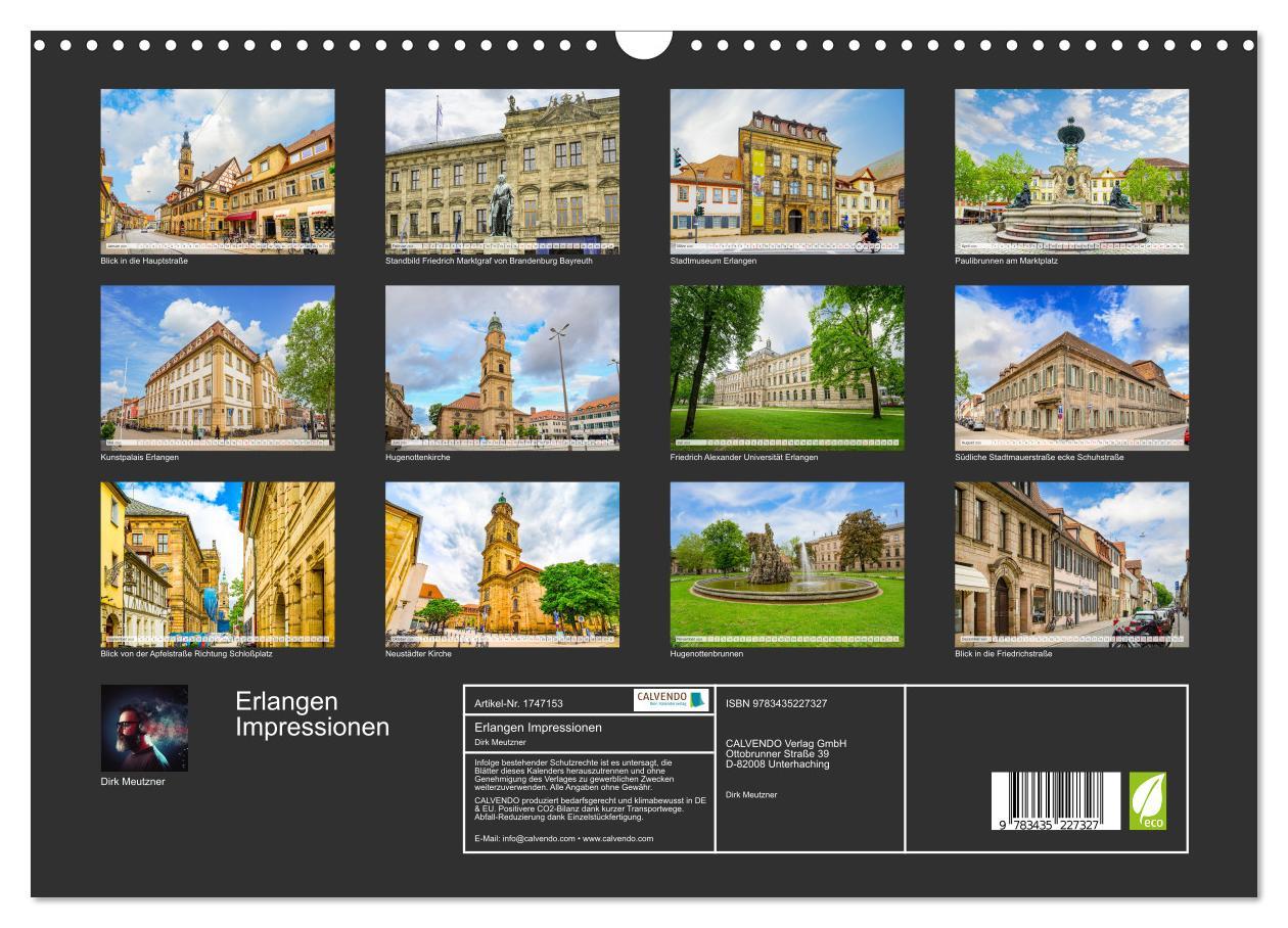 Bild: 9783435227327 | Erlangen Impressionen (Wandkalender 2025 DIN A3 quer), CALVENDO...