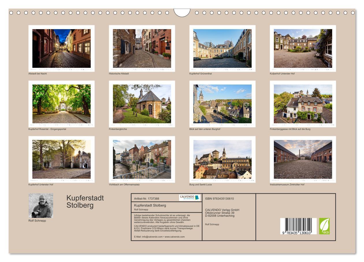 Bild: 9783435130610 | Kupferstadt Stolberg (Wandkalender 2025 DIN A3 quer), CALVENDO...