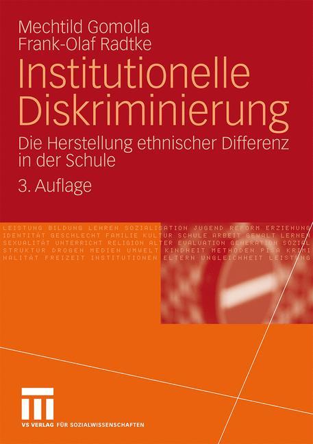 Cover: 9783531166421 | Institutionelle Diskriminierung | Frank-Olaf Radtke (u. a.) | Buch