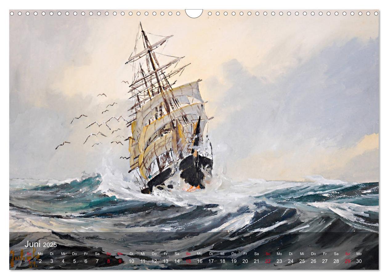 Bild: 9783435404858 | Segel am Horizont - Marinemaler Alfred Jahnke (Wandkalender 2025...