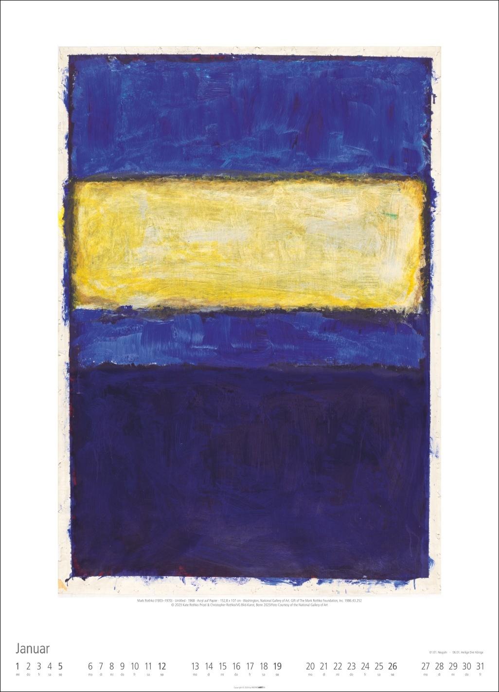 Bild: 9783839900062 | Mark Rothko Kalender 2025 | Mark Rothko | Kalender | Spiralbindung