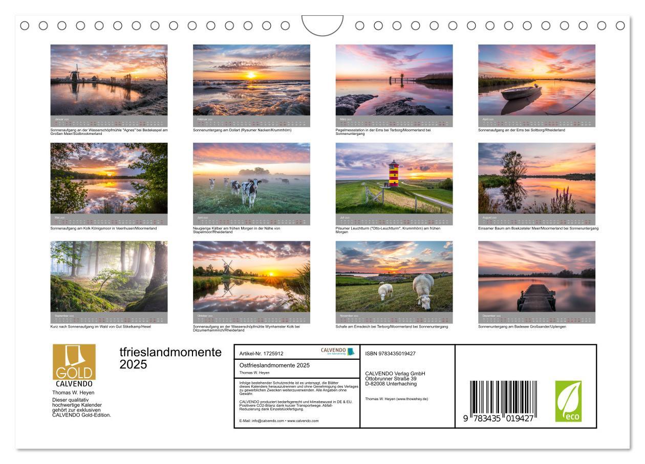 Bild: 9783435019427 | Ostfrieslandmomente 2025 (Wandkalender 2025 DIN A4 quer), CALVENDO...