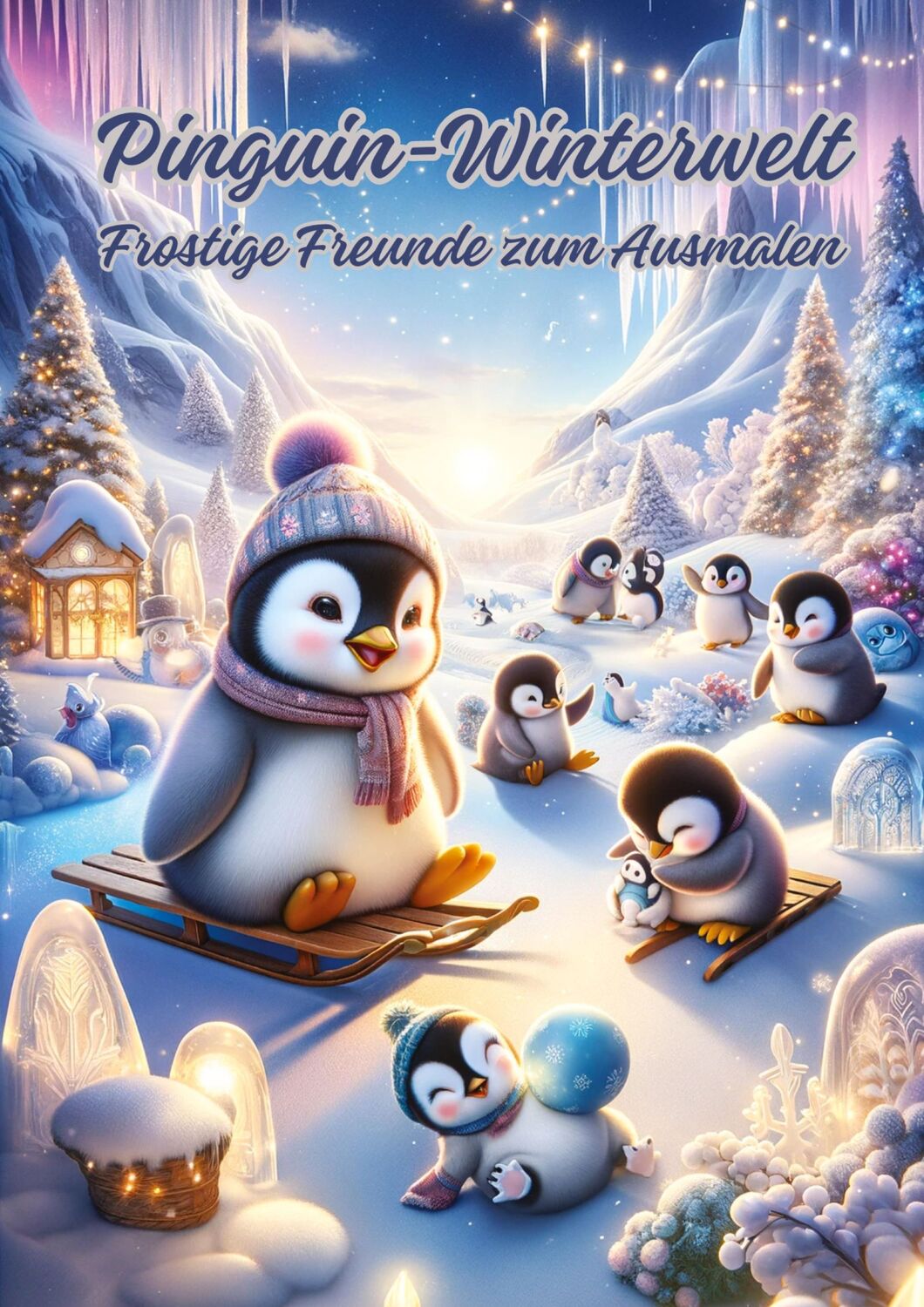 Cover: 9783384110091 | Pinguin-Winterwelt | Frostige Freunde zum Ausmalen | Diana Kluge