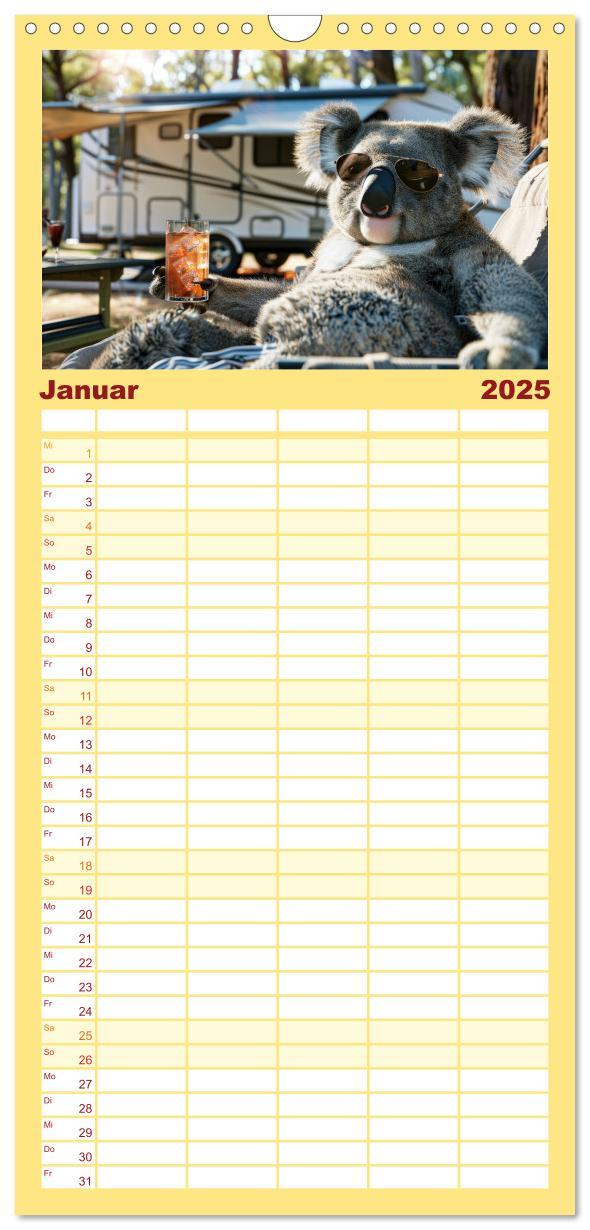 Bild: 9783457192740 | Familienplaner 2025 - Der tierisch lustige Camping-Kalender mit 5...