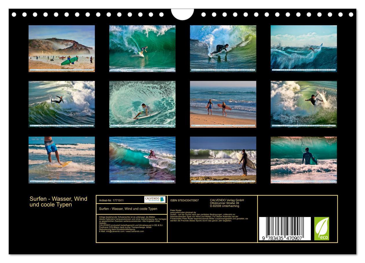 Bild: 9783435470907 | Surfen - Wasser, Wind und coole Typen (Wandkalender 2025 DIN A4...