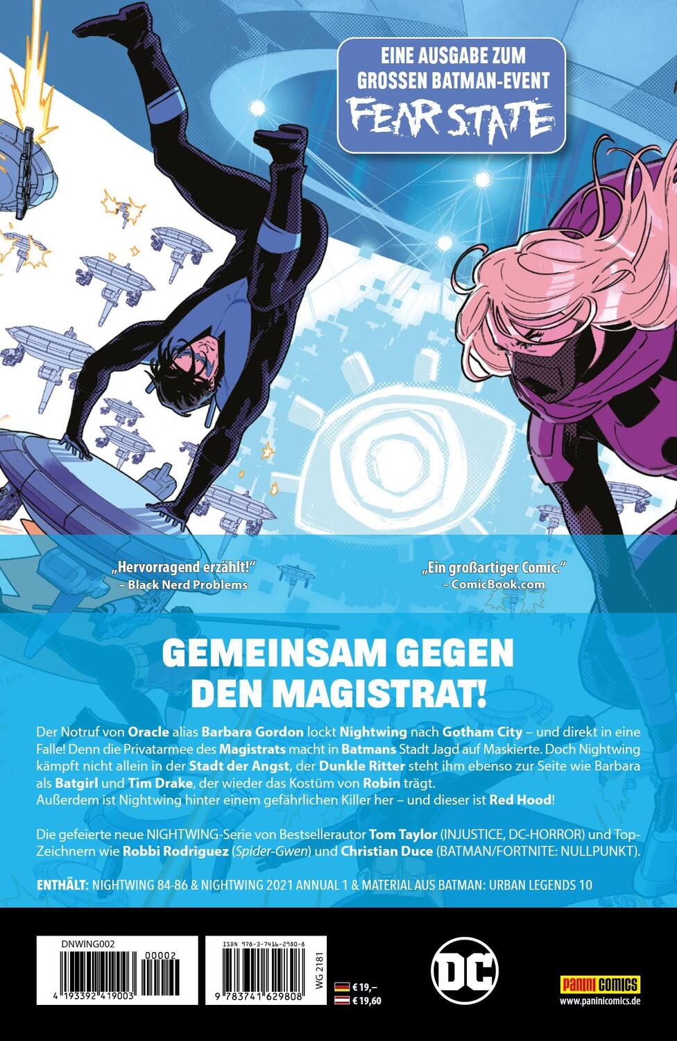 Rückseite: 9783741629808 | Nightwing | Bd. 2 (3. Serie): Herrschaft der Angst | Taylor (u. a.)