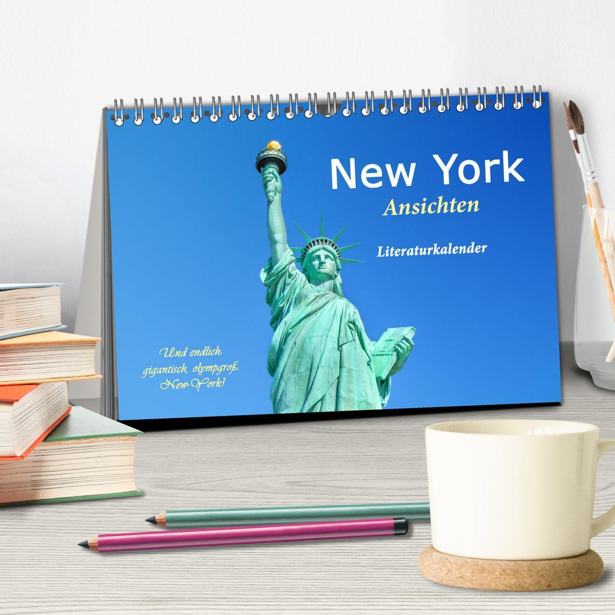 Bild: 9783435054794 | New York Ansichten - Literaturkalender (Tischkalender 2025 DIN A5...