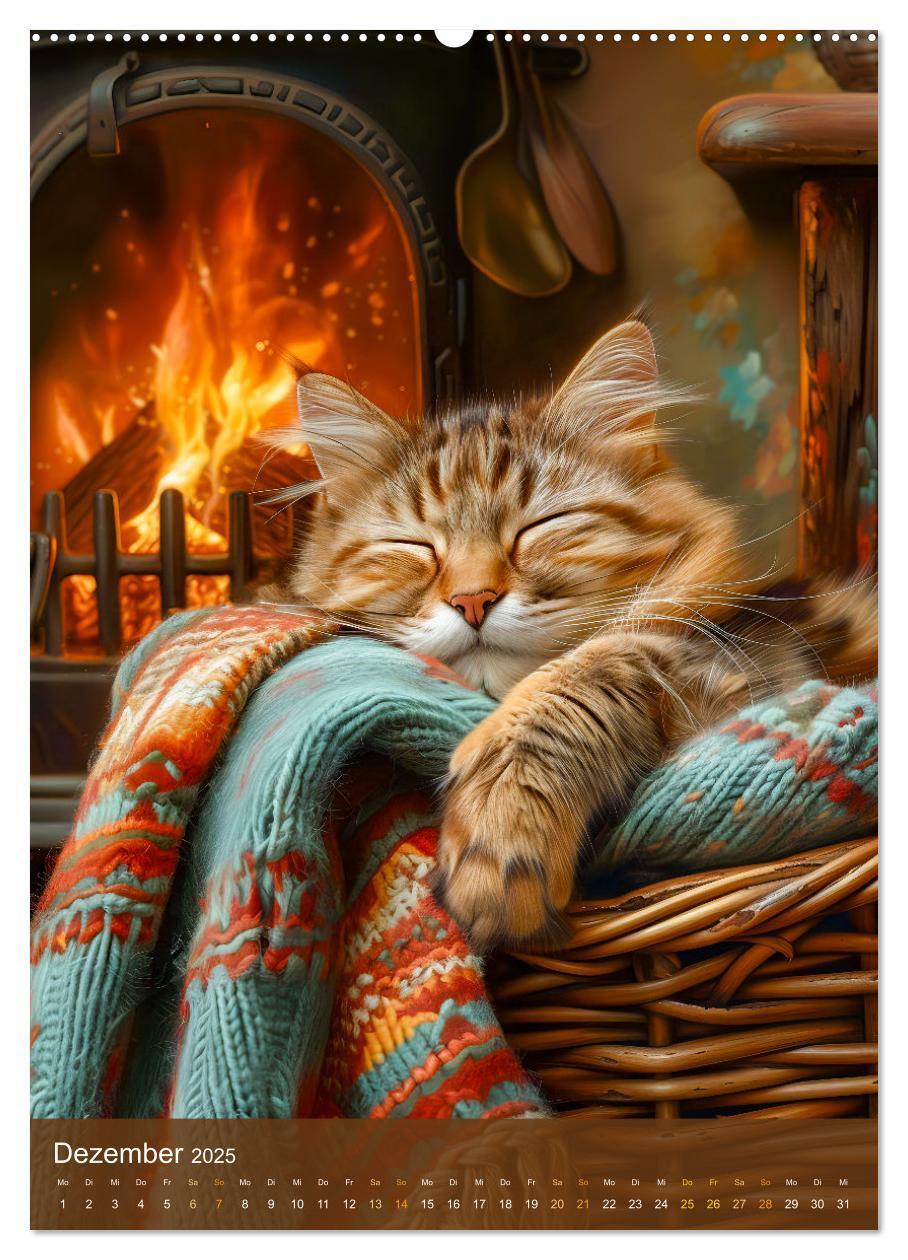 Bild: 9783383784392 | Kuschelkatzen - Fellnasen im Schlummerland (Wandkalender 2025 DIN...