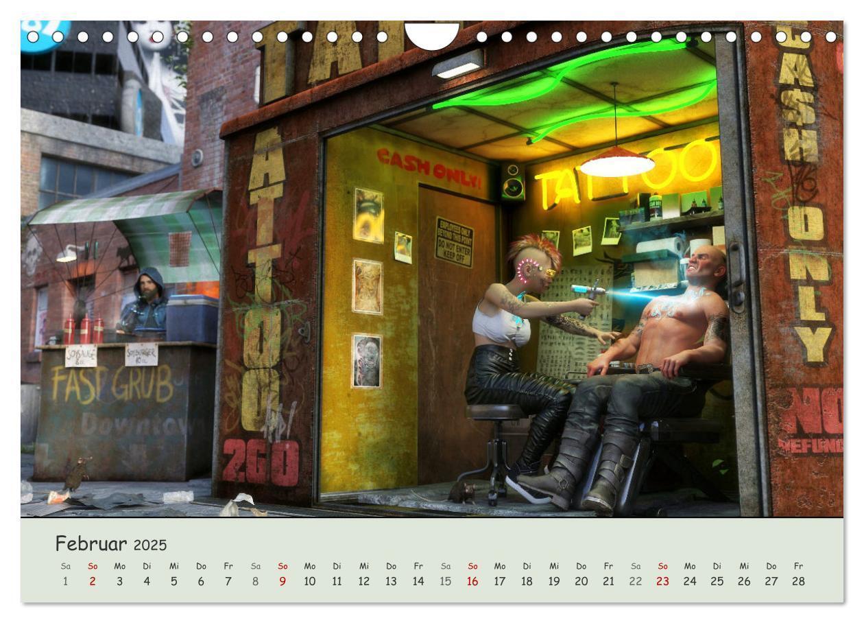 Bild: 9783435055371 | Science Fiction Cyberpunk (Wandkalender 2025 DIN A4 quer), CALVENDO...