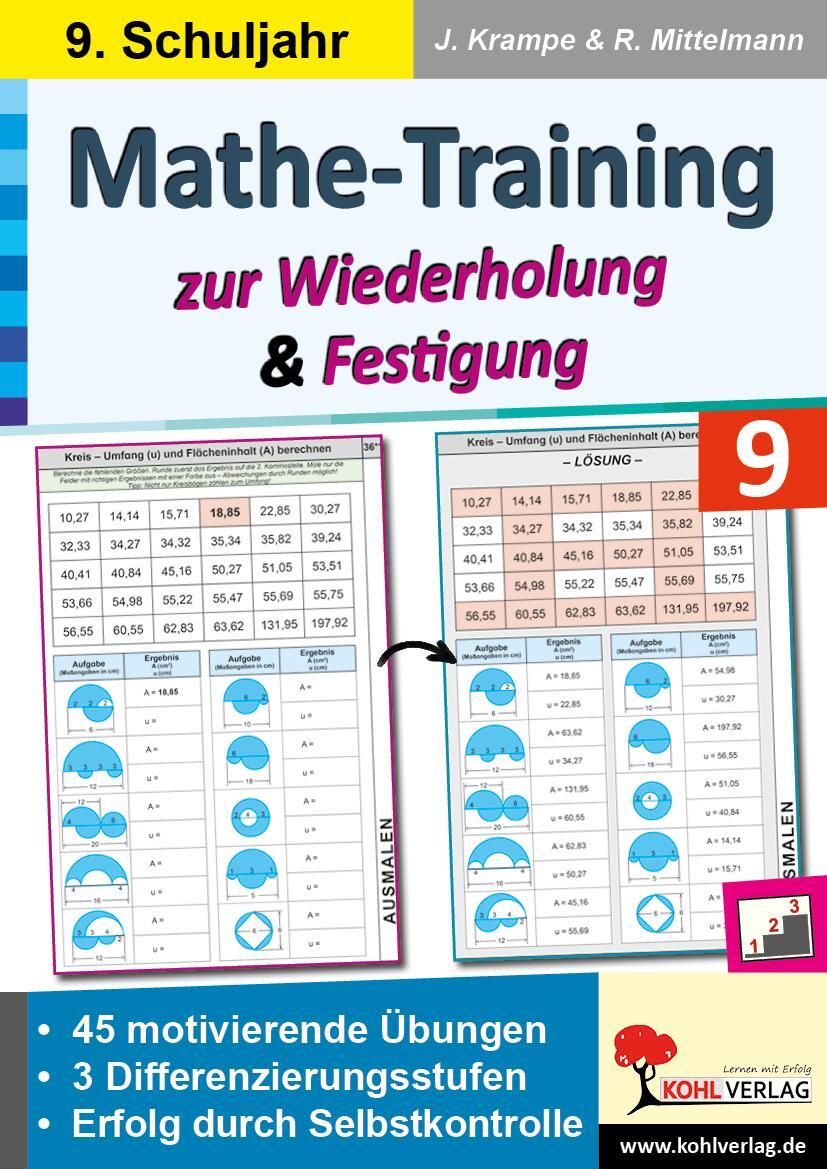 Cover: 9783988410634 | Mathe-Training zur Wiederholung und Festigung / Klasse 9 | Taschenbuch