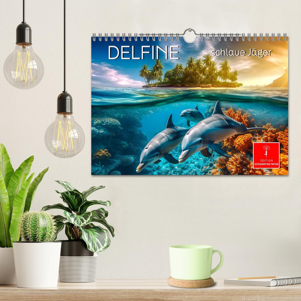 Bild: 9783383782220 | Delfine - schlaue Jäger (Wandkalender 2025 DIN A4 quer), CALVENDO...