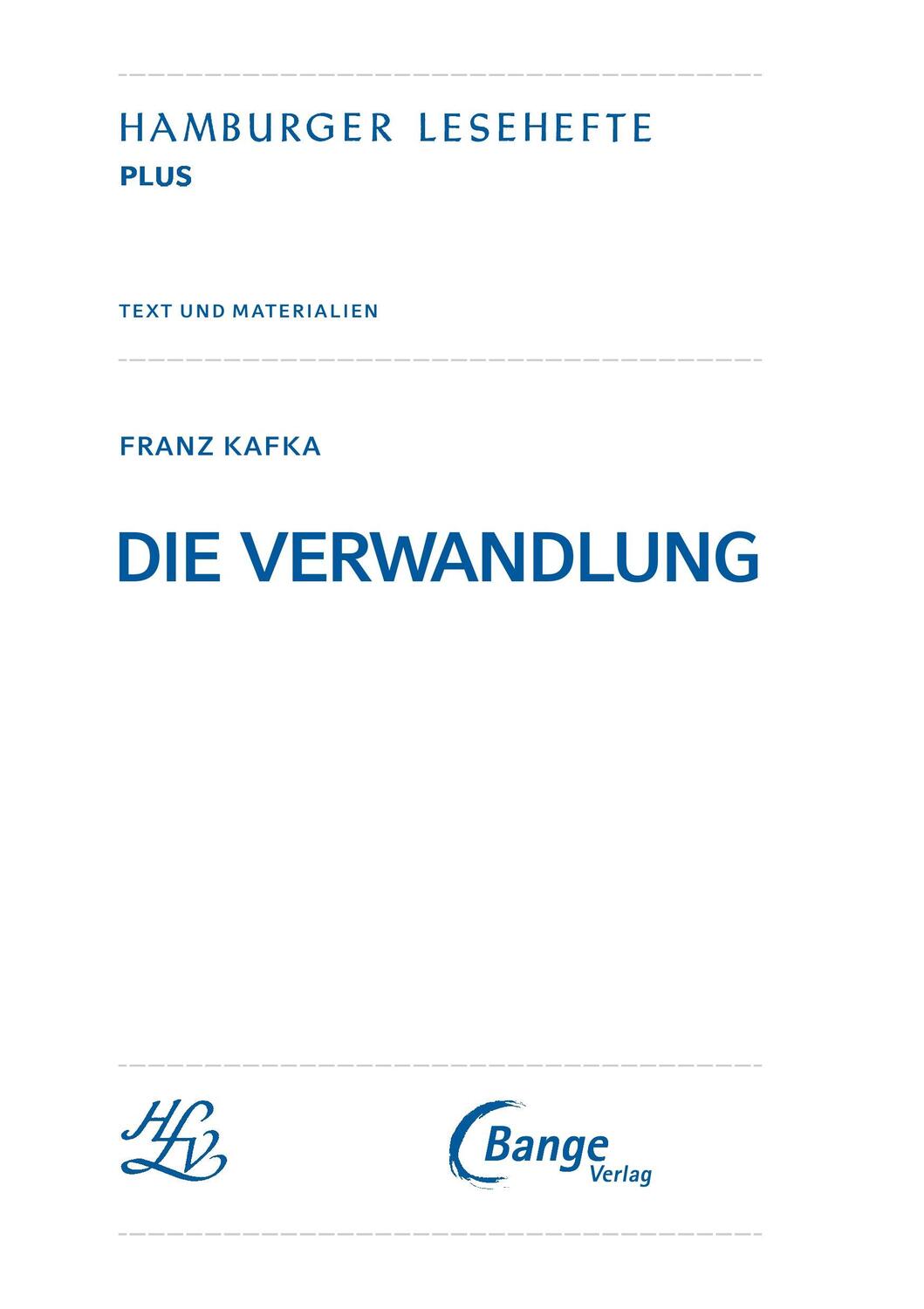 Bild: 9783804425965 | Die Verwandlung | Hamburger Leseheft plus Königs Materialien | Kafka